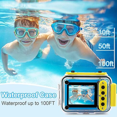 GKTZ Kids Waterproof Camera - Underwater Camera Birthday Gifts for Girls Boys in Kuwait