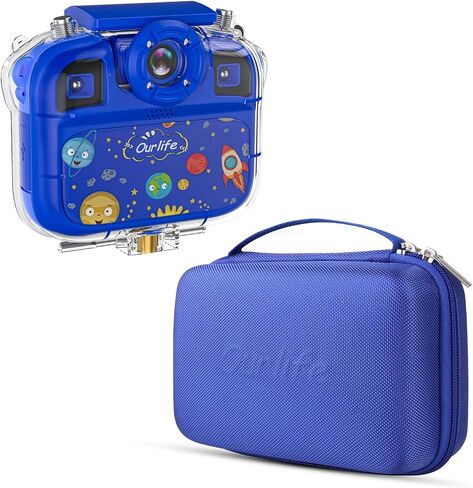 Ourlife Kids Camera Blue + Kids Camera Bag Blue in Kuwait