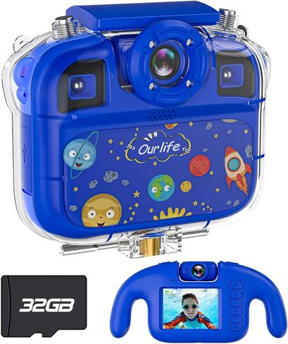 Ourlife Kids Camera Blue + Kids Camera Bag Blue in Kuwait