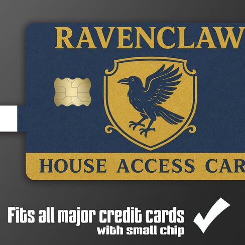 Wizard House Raven Access Card – Credit Card Skin Sticker Cover Decal Wrap 2-Pack – Fantasy School Crest Series in Kuwait