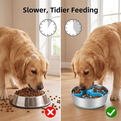 Ondware 2 Pack Dog Bowl Slow Feeder Inserts Cuttable Silicone, 4.7-7 in in Saudi Arabia