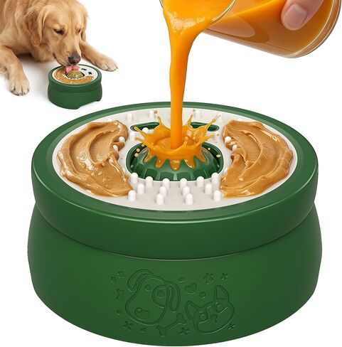ORDORA Slow Feeder Dog Lick Bowl with Rolling Ball for Liquids and Spreads in Kuwait