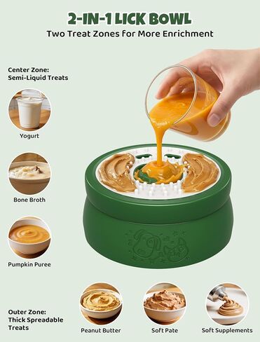 ORDORA Slow Feeder Dog Lick Bowl with Rolling Ball for Liquids and Spreads in Kuwait