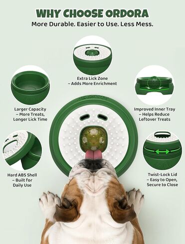 ORDORA Slow Feeder Dog Lick Bowl with Rolling Ball for Liquids and Spreads in Kuwait
