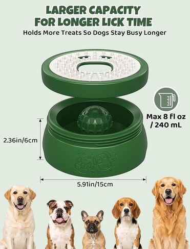 ORDORA Slow Feeder Dog Lick Bowl with Rolling Ball for Liquids and Spreads in Kuwait