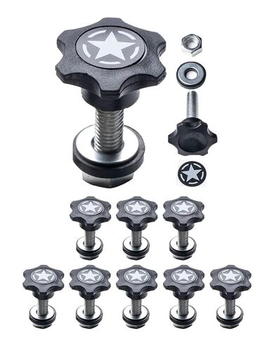 GPCA - Tie Down Metal D-Plates/D-Buckles, Easy-to-Install Truck Tie Downs, Compatible with Cargo Cover Mounts, Heavy-Duty Jeep Wrangler Accessories for 4xe, JL, JT, JK, TJ and More, 3mm, 6 Packs in Kuwait