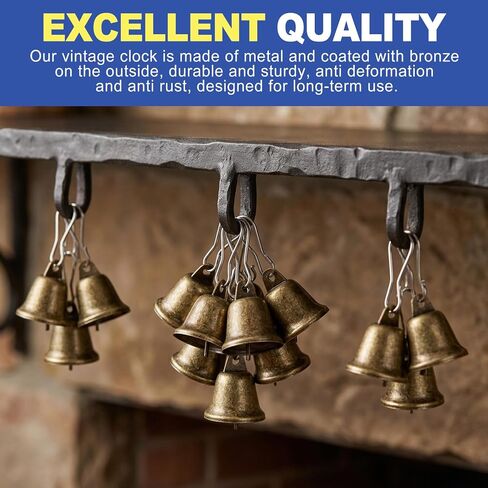 CepuXozi 20PCS Small Brass Jingle Bells with Clips, Vintage Bronze Mini Bells for Crafts, Tiny Metal Decor for DIY Crafting, Dog Collars, Wedding, Christmas Tree Decoration in Saudi Arabia