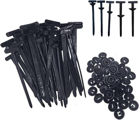 Nylon Universal Cable Tie Buckle, Locking Zip Ties Holder with Pin & Button Design, Suitable for Car Daily Auto Fixing (50PCS) in Kuwait
