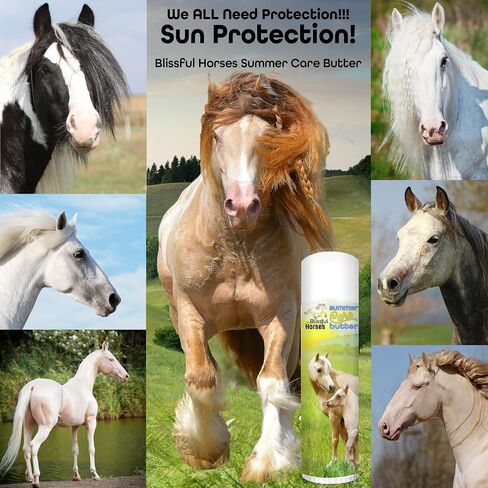 The Blissful Horses Summer Care Sun Butter, Gentle Horse Sunscreen, Easy-to-Apply Equine Sunblock Solution, Must-Have Horse Essentials for All Day Sun Protection, 2 oz. in Kuwait