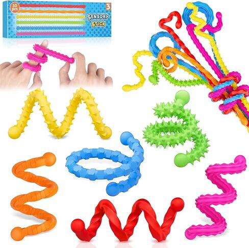 30 Pcs Fidget Sticks Toys Bulk for Kids, Quiet Sensory Classroom Prizes in Kuwait