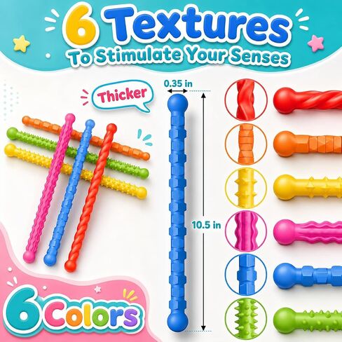 30 Pcs Fidget Sticks Toys Bulk for Kids, Quiet Sensory Classroom Prizes in Kuwait