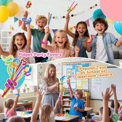 30 Pcs Fidget Sticks Toys Bulk for Kids, Quiet Sensory Classroom Prizes in Kuwait