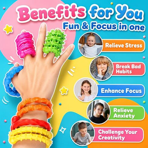 30 Pcs Fidget Sticks Toys Bulk for Kids, Quiet Sensory Classroom Prizes in Kuwait