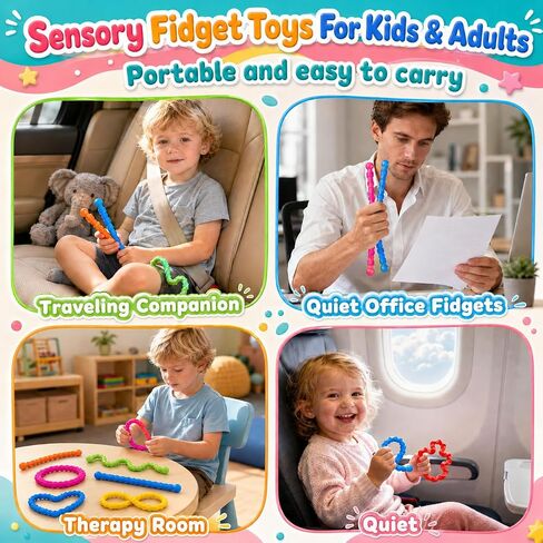 30 Pcs Fidget Sticks Toys Bulk for Kids, Quiet Sensory Classroom Prizes in Kuwait
