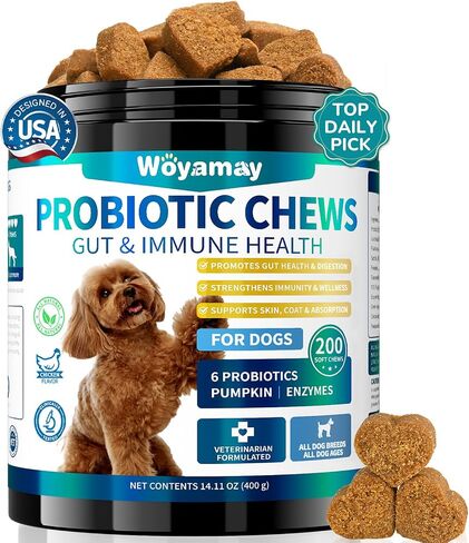 Woyamay Probiotics for Dogs, Dog Probiotics Chews, Gut & Digestive Support in Saudi Arabia