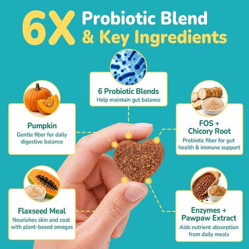 Woyamay Probiotics for Dogs, Dog Probiotics Chews, Gut & Digestive Support in Saudi Arabia
