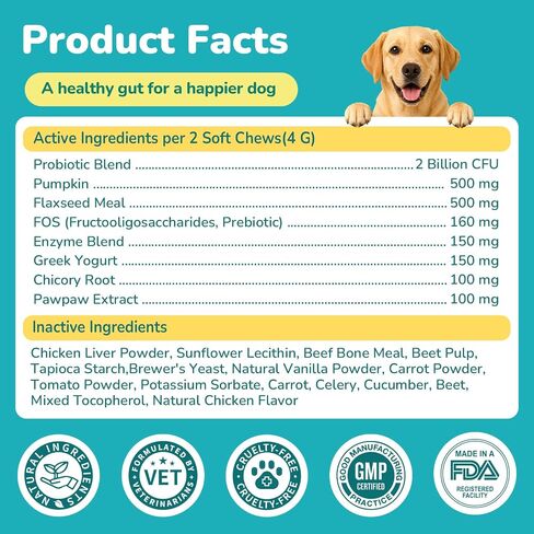 Woyamay Probiotics for Dogs, Dog Probiotics Chews, Gut & Digestive Support in Saudi Arabia