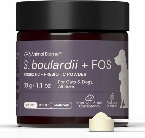 Animal Biome S Boulardii + FOS Powder Dog & Cat Probiotics Gut Rescue, 30g in Kuwait