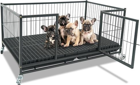 Homey Pet 43" Whelping Box for Dogs and Puppies, Easy Puppy Care in Kuwait