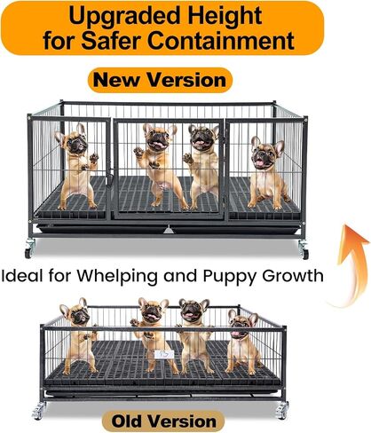 Homey Pet 43" Whelping Box for Dogs and Puppies, Easy Puppy Care in Kuwait