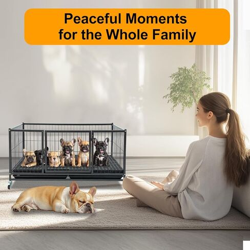 Homey Pet 43" Whelping Box for Dogs and Puppies, Easy Puppy Care in Kuwait