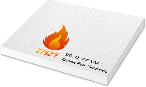 BXI Thickened Jewelry Soldering Board 2732 °F, 12'' X 8'' X 0.8'' 1 Piece Inorganic Ceramic Fiber Soldering Block for Jewelry Making, Gold Silver Solder Fire Brick Plate Tool Kit for Melting Casting in Saudi Arabia