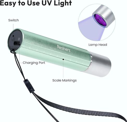Resiners UV Resin Light, Mini 365nm Rechargeable UV Light for Resin in Saudi Arabia