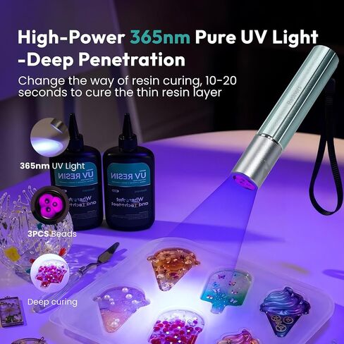 Resiners UV Resin Light, Mini 365nm Rechargeable UV Light for Resin in Saudi Arabia