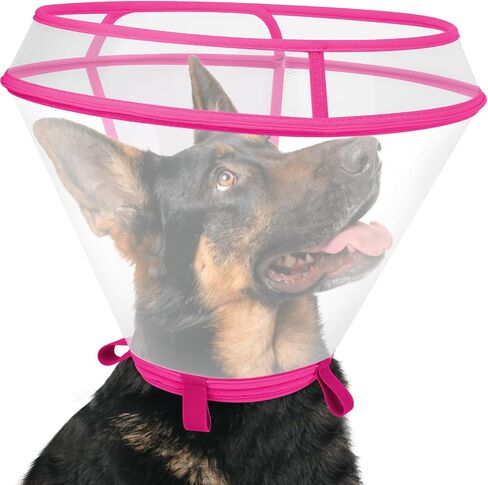 Clear Dog Cone Collar After Surgery, Extended Cone to Stop Licking in Saudi Arabia