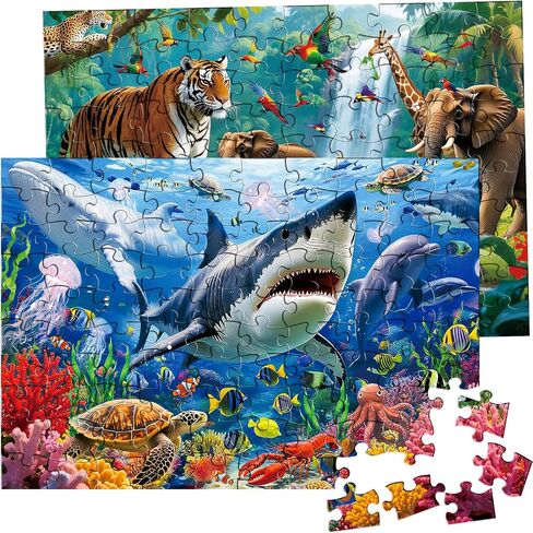 Sitodier المهد الألغاز المشهد للأطفال الذين تتراوح أعمارهم بين 3-5 و4-6، 48pcs المهد كبير الطابق اللغز الألعاب التعليمية عيد الفصح هدية عيد ميلاد للأطفال الصغار الفتيان الفتيات الذين تتراوح أعمارهم بين 3 4 5 6 سنوات من العمر in Kuwait