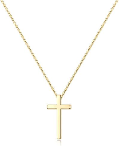 M MOOHAM Cross Necklace for Women Girls, Dainty Gold Plated Cross Pendant Necklace Sideways Cross Choker Layered Cross Necklace for Women Girls in Kuwait