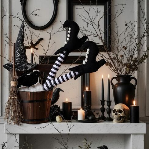 Cinnvoice Witch Halloween Decor Indoor, Witch Halloween Table Centerpiece in Kuwait