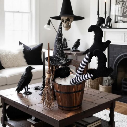 Cinnvoice Witch Halloween Decor Indoor, Witch Halloween Table Centerpiece in Kuwait