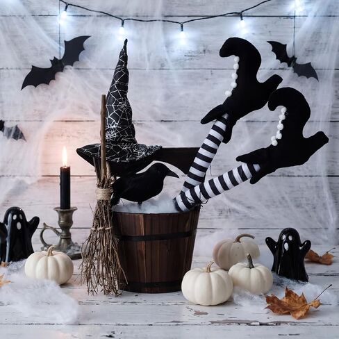Cinnvoice Witch Halloween Decor Indoor, Witch Halloween Table Centerpiece in Kuwait