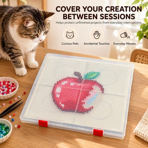 Svartur 5mm Fuse Bead Board Project Holder with 4 Clear Pegboards (Beads not Included) in Kuwait
