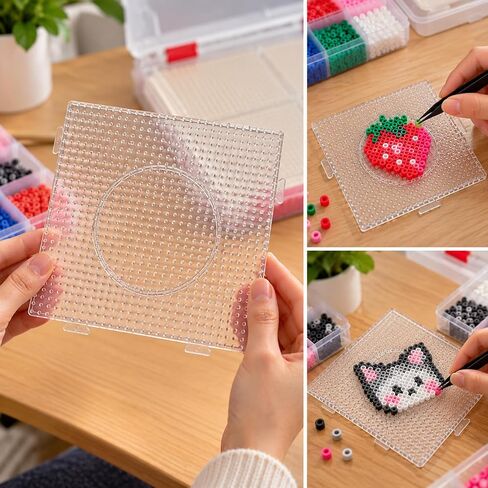 Svartur 5mm Fuse Bead Board Project Holder with 4 Clear Pegboards (Beads not Included) in Kuwait