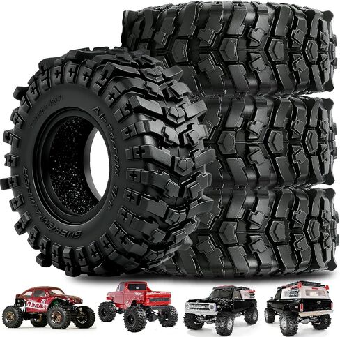STMU 0.7" Cling On RC Crawler Tires 40x16mm Fits Axial SCX30 Redcat Ascent-32 1/30 1/32 RC Cars Compatible with 0.7" Beadlock Wheels (0.7Tires) in Saudi Arabia