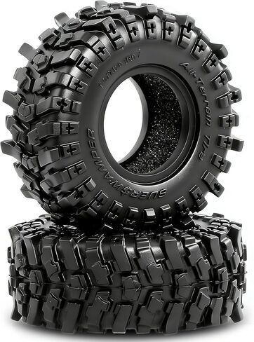 STMU 0.7" Cling On RC Crawler Tires 40x16mm Fits Axial SCX30 Redcat Ascent-32 1/30 1/32 RC Cars Compatible with 0.7" Beadlock Wheels (0.7Tires) in Saudi Arabia