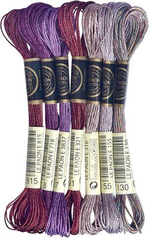 LE PAON Embroidery Floss Metallic Thread (Gold and Silver Series) in Kuwait