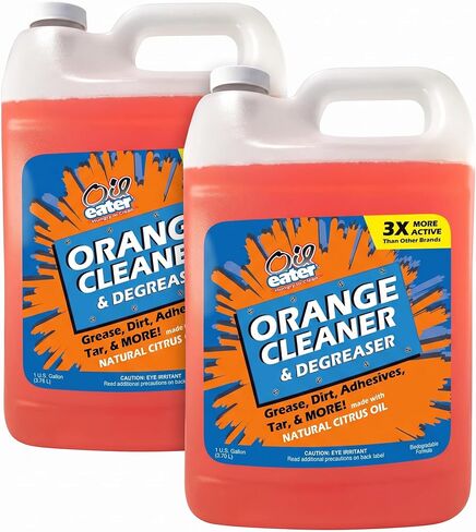 Orange Cleaner Degreaser, 1-Gallon Concentrate for Oil Removal, Grease Stains and Heavy Duty Automotive, Outdoor, Floor Cleaning, Grease & Gunk in Kuwait