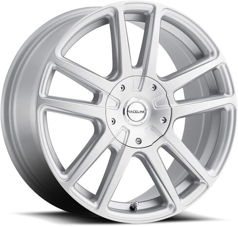 Raceline Wheels 145M Encore Wheel Black W/Machined Finish 18X8"5X112/5X120 Bolt Pattern +40mm Offset/(6.07"B/S) 10 Spoke Aluminum Passenger Car Wheels, Full Size Replacement Black Car Rims in Kuwait