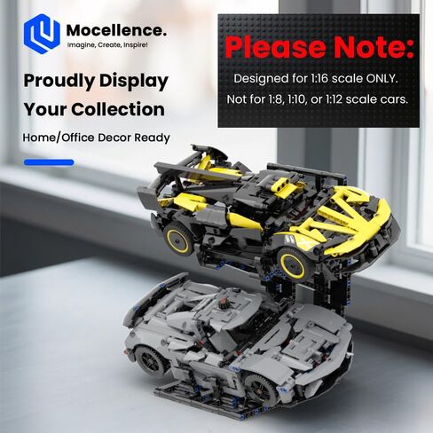 Display Stand for Lego Technic Cars (1:16 Scale Only), 2-Tier Stand for Lego Car 42204 42205 42173 42161 42138 and More, Display Building Set for Boys, Girls, Adults, Ages 6+ in Saudi Arabia