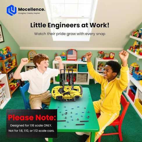 Display Stand for Lego Technic Cars (1:16 Scale Only), 2-Tier Stand for Lego Car 42204 42205 42173 42161 42138 and More, Display Building Set for Boys, Girls, Adults, Ages 6+ in Saudi Arabia