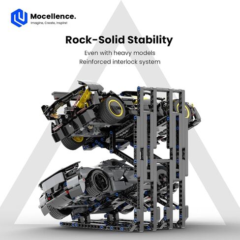 Display Stand for Lego Technic Cars (1:16 Scale Only), 2-Tier Stand for Lego Car 42204 42205 42173 42161 42138 and More, Display Building Set for Boys, Girls, Adults, Ages 6+ in Saudi Arabia