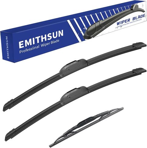 EMITHSUN Windshield Wiper Blades With Rear Wiper Blades set Replacement for Toyota Sequoia 2001-2007,That Meet OEM Quality Easy DIY Install 19"+19"+14"(Set of 3) in Kuwait