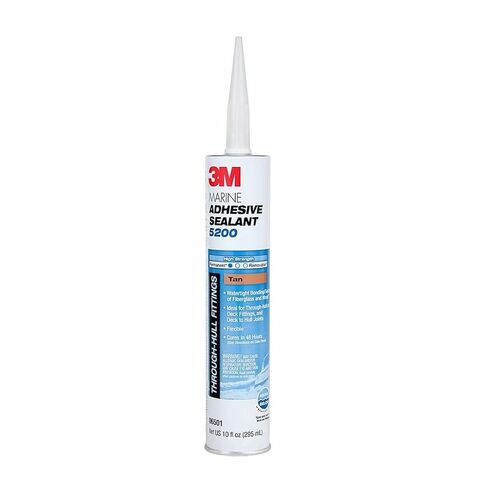 مانع تسرب لاصق بحري 3M TALC 5200 (06504) ربط وختم دائم للقوارب والمركبات الترفيهية فوق وتحت خط الماء لإصلاح مقاوم للماء، أسود، خرطوشة 10 أونصة سائلة in Kuwait