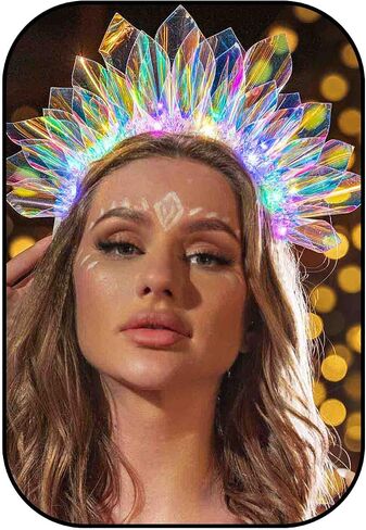 DRESBE Light Up Headband LED Headbands Party Nightclub Rave Hair Accessories for Women and Girls in Kuwait