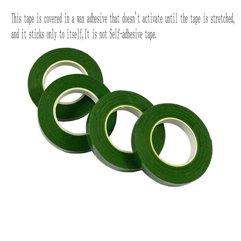 zYoung 4 Rolls Floral Tape 1/2inch Flower Tape Dark Green Floral Tape for Bouquets Floral Arranging Stem Wrap Craft in Kuwait