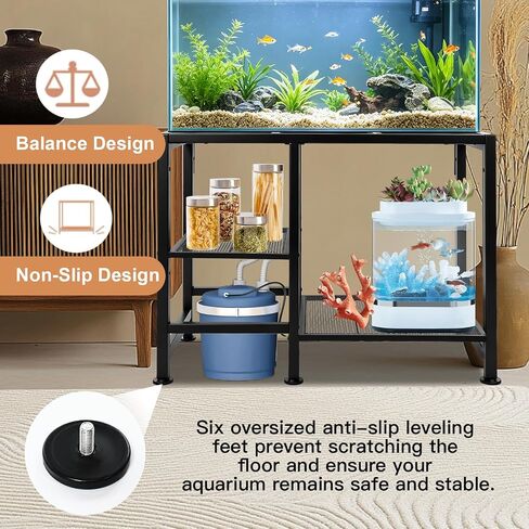 40 Gallon Fish Tank Stand with Power Outlet,Adjustable Shelf in Kuwait