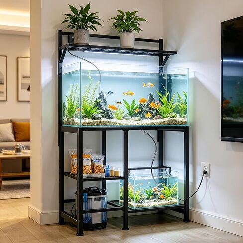 40 Gallon Fish Tank Stand with Power Outlet,Adjustable Shelf in Kuwait